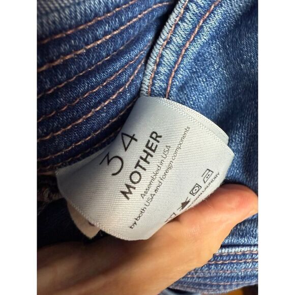 MOTHER The Halter Hustler Ankle Denim One-Piece Jumpsuit Sz. 34 - Picture 5 of 6